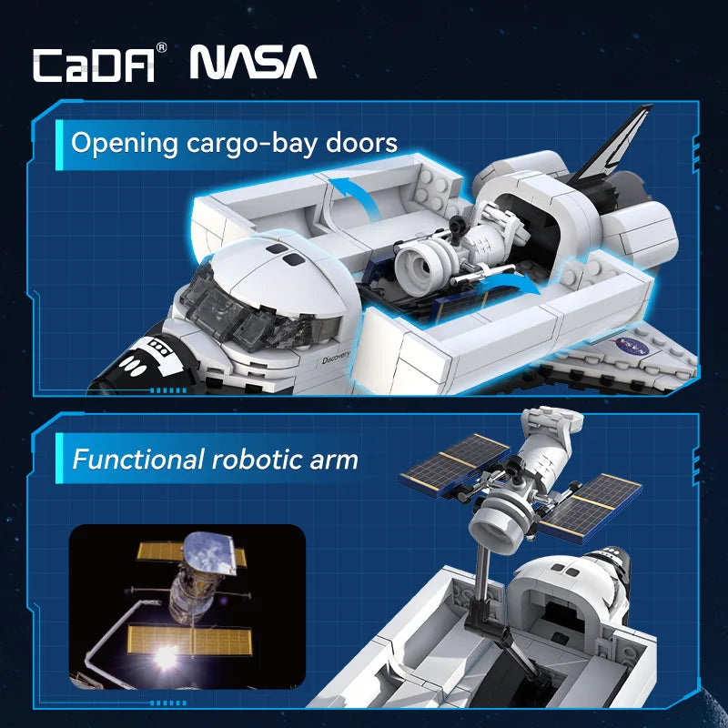 Cada NASA 1:320 United States Aerospace Airship Building Blocks Reconnaissance Aircraft Bricks Artwork Toys Children Gifts