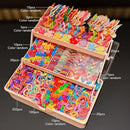 555pcs Girls Hair Accessories Set Colorful Butterfly Fashion Hair Clips Ties Elastic Bands for Daily Ponytail Fixation