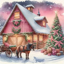 Huacan New Arrivals Diamond Mosaic Christmas House Tree 5D Full Drill Diamond Painting Art Winter Landscape Rhinestone Pictures