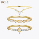 Elegante Opal-Kristallringe für Frauen, 925er Sterlingsilberring, Hochzeitsschmuck, Anillos, кольца, bague femme, plata 925