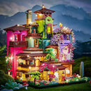 7080PCS Magisches Schloss Sakura Haus Bausteine Stadtmodell mit LED-Lichtern Mini-Ziegelspielzeug Weihnachtsgeschenke für Kinder