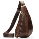WESTAL Men's Shoulder Bag Men's Genuine Leather Chest Pack Man Sling Messenger Bags Belt Small Crossbody Bags Side Bags for Men