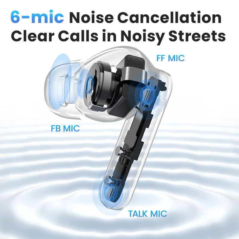 HAYLOU Mori Pro ANC Bluetooth 5.4 Earphones 43dB Active Noise Cancellation Earbuds 6 Mic Wireless Headphones 35H Battery Life