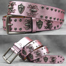 Rivet PU  Leather men's belt Fashion alloy belts Buckle luxury brand jeans belts for men business belt female belt