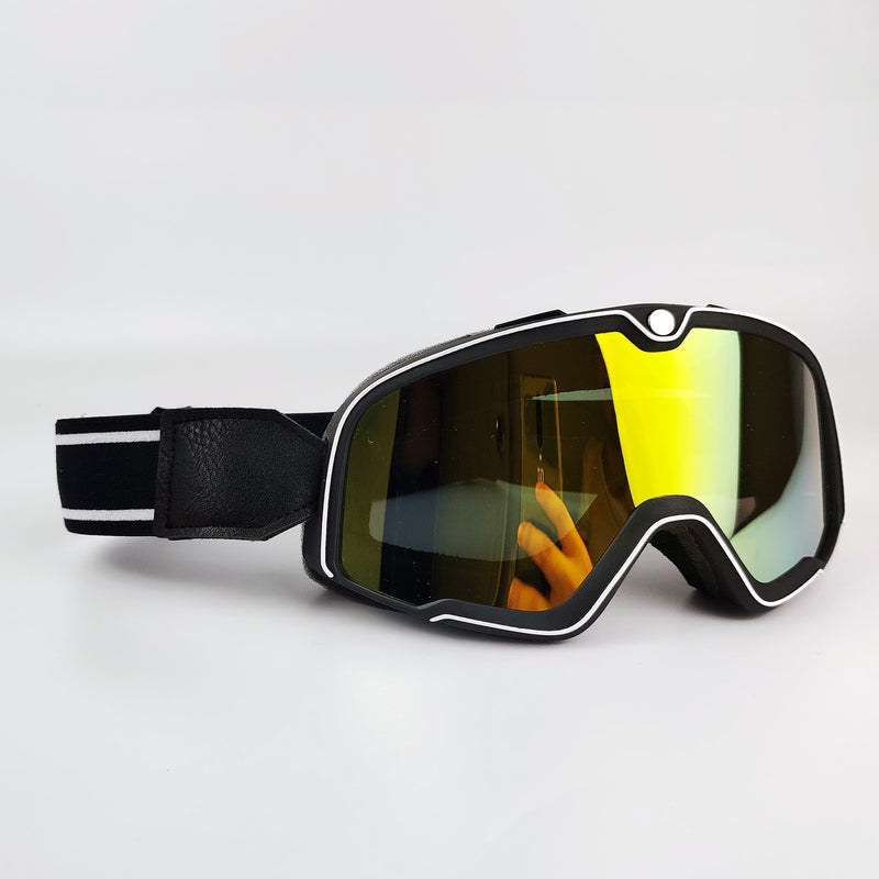 Retro Motorcycle Goggles Ski Glasses Motocross Sunglasses Wide Vision MTB ATV Goggles Cafe Racer Chopper Cycling Racing