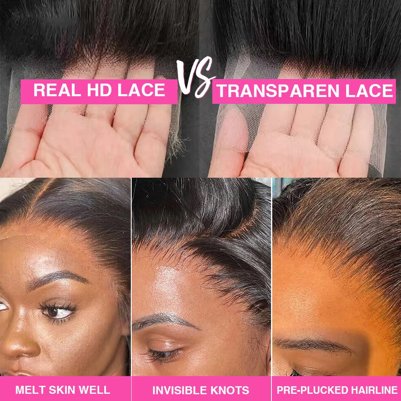 13x4 Bob Brazilian Remy Hair 220% Density Bob Wigs Straight 100% Human Hair Lace Front Wigs Pre-plucked Lace Front Wigs 14 inch