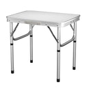 Klappbarer Campingtisch Outdoor Indoor Garten Balkon Markt Küche Arbeitstisch Verstellbar Weiß Tragbarer Picknicktisch 60x45 cm