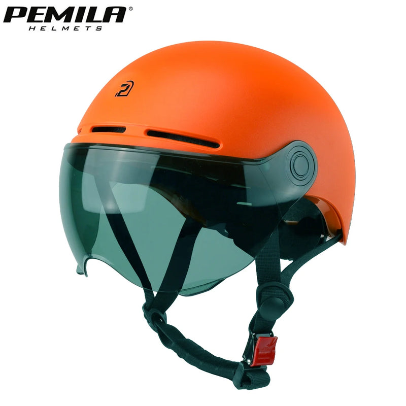 PEMILA Bicycle Helmet With Goggles Cycling Helmet Full Edge Wrapping Technology Bike Helmet Road MTB E-bike MTB Bicycle Helmet
