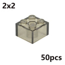 MOC Transparent Thick Building Blocks 1x1 1x2 2x2 2x4 Dots Clear Brick Figures Educational Creative Toy for Kid Compatible Brand