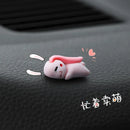 Cute Animal Car Dashboard Ornaments Decoration Sleeping Mini Cartoon Toy Auto Motorcycle Paste Ornament Pendant Decor