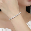 Luxuriöse Hip-Hop Iced Out 4mm Zirkonia Kristall Tennisarmbänder für Damen und Herren in Gold- und Silberfarbe, Armbandkette, Schmuck