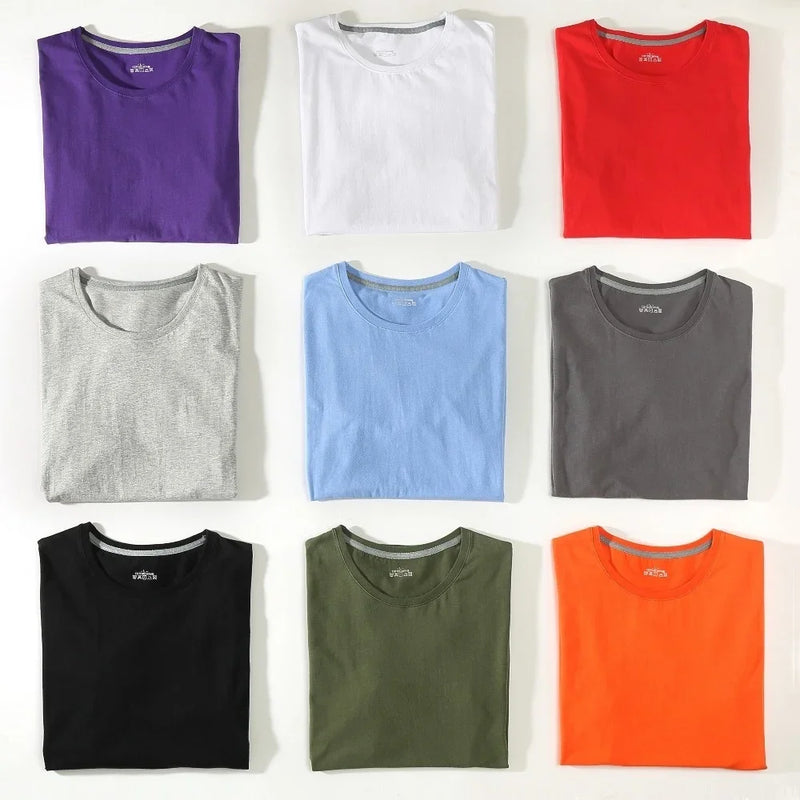 Wholesale Drop-Ship T Shirts Men Women 100% Cotton Short Sleeve Solid Male Female Tshirts Tees O-Neck Plus Size 4XL Tee shirt