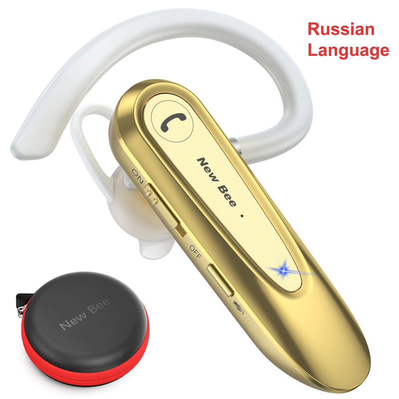 New Bee B45 Bluetooth 5.0 Headset Wireless Earphone Headphones with Dual Mic Earbuds Earpiece CVC8.0 Noise Reduction for Driving