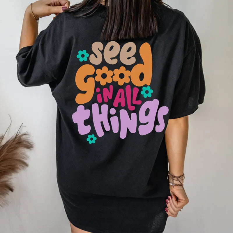 Summer Back Letter Print Oversized Vacation T Shirt Retro Vsco Aesthetic Graphic Tees Women Trendy Fashion Beach T-shirts Tops
