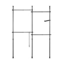 SoBuy KLS03 dresses stand coat rack stand with 4 dresses rods Telescopic Wardrobe System Adjustable Shelving System