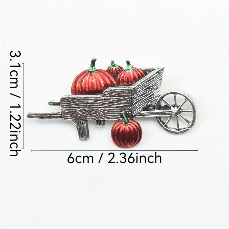 New Halloween Brooch Pumpkin Car Brooch Personality Drop Oil Corsage Accessory