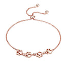 Bamoer Genuine 925 Sterling Silver Cute Pet Footprints Bracelet Cat Paw Adjustable Chain Bracelet for Women Birthday Gift SCB096