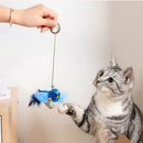 Wall‑Mounted Sound‑Activated Plush Bird Catnip Toy, Interactive Kitten Chasing Teaser, Indoor Pet Play Entertainment Accessory
