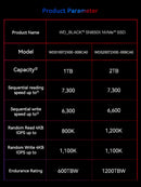 Western Digital WD SN850X 1TB 2TB SSD NVMe Gen4 PCIe M.2 2280 PCIe 4.0X4 Drive Internal Solid State Disk for PS5 Desktop Laptop