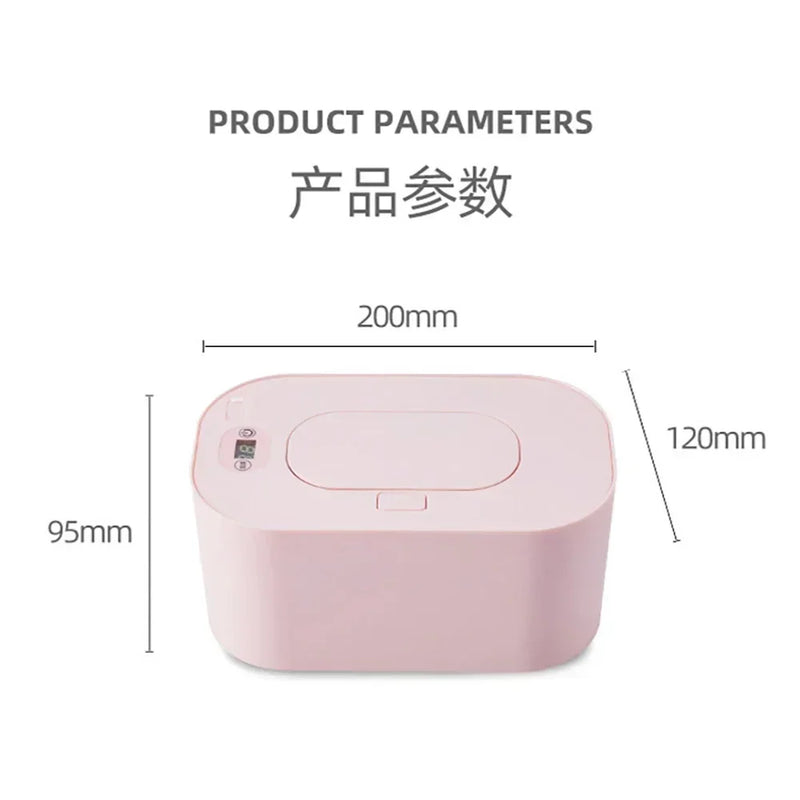 Smart Baby Wipe Warmer Wipes Dispenser Heater Temperature Adjustable Wet Towel Napkin Heating Box Home/car Use Wipe Warmer Case