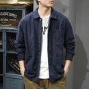 Spring New Jacket Men's Loose and Versatile Retro Long Sleeved Shirt Spring and Autumn Trendy Brand Casual Jacket