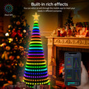 Smart Christmas Tree Toppers Lights App DIY Picture LED RGB String Light Bluetooth Control LED Star String Waterfall Xmas