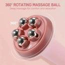 Roller Massage Handheld Steel Ball Massager with 360 Degree Rotating Rolling Massage Stick for Thigh Shoulder and Back Massage