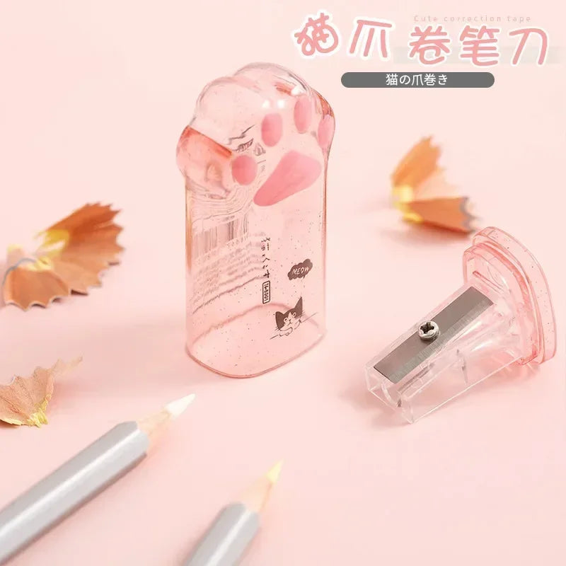 1 Pcs Kawaii Cat Paw Pencil Sharpener Stationery Items Student  Kawaii School Supplies Prize for Kids Gift Kawaii Sharpener