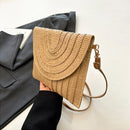 Summer Beach Straw Clutch Bag Cute Crossbody Bag for Women Travel Shoulder Bags Purse Ladies Casual Wicker Handbags