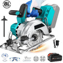 Brushless 5Inch 125MM Electric Circular Saws Adjustment for Woodworking Electric Cutting Tool For 18V Battery
