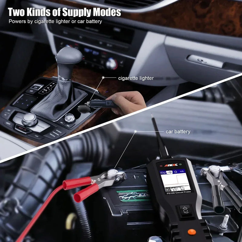 Ancel PB100 Circuit Tester Probe Electrical System Car Diagnostic Tool 12V 24V Automotive Circuit Tester Power Circuit Probe Kit