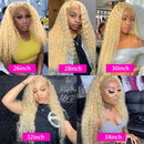13x4 Blonde Lace Front Wigs Human Hair Brazilian Kinky Curly 13x6 HD 613 Curly Wavy Lace Front for Black Women 180% Density