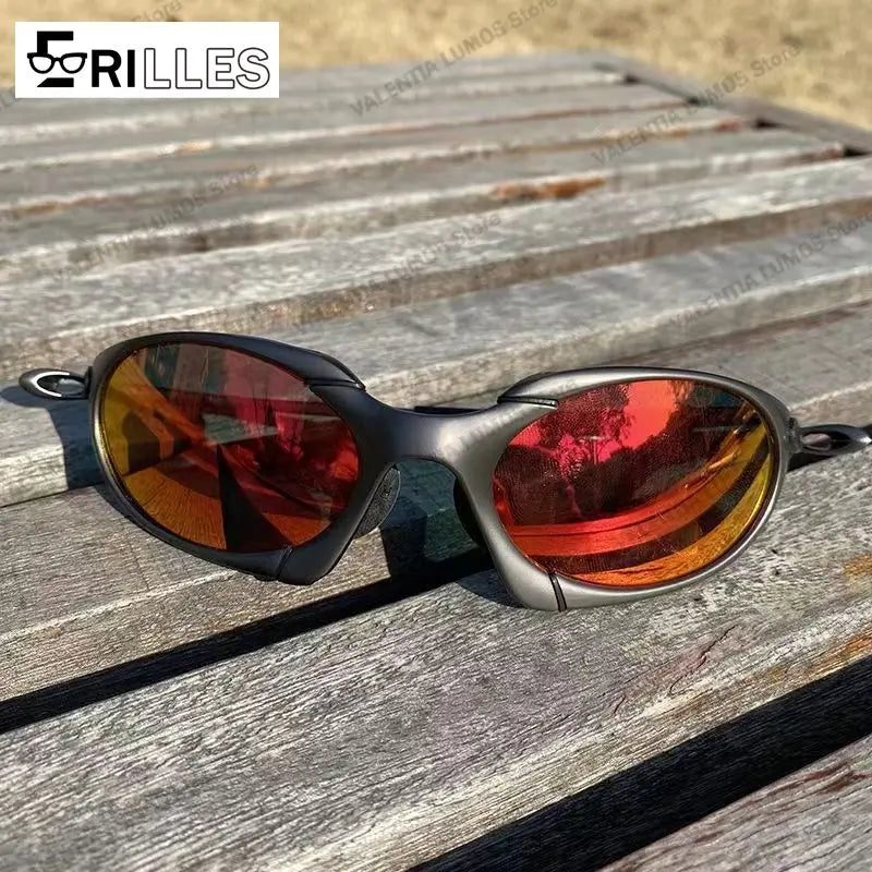 Premium Metal Frame Polarized Sunglasses, Cycling Fishing Multi-Sport Eyewear, Anti-Glare HD Vision, Outdoor Adventure Gear