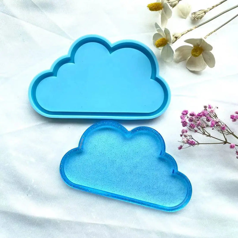 Home Crafts Cloud Coasters Silicone Molds for DIY Handmade Plaster Concrete Clay Tray Resin Mould Cement Dish Making Supplies