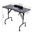 Portable Nail Table for Technicians w/ Folding Function Manicure Desk for Both Salon and Home w/ Dust Collector Fan