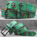 Rivet PU  Leather men's belt Fashion alloy belts Buckle luxury brand jeans belts for men business belt female belt