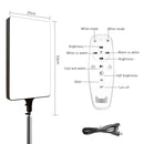 24'' LED Video Light 90W Photography Selfie Dimmable Panel Lighting Photo Studio Live Stream Fill LampTripod Stand