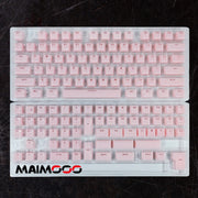 Jelly Keycap Set Translucent White Blue Pc+Abs Keycap For Mechanical Keyboard Characters Translucent Ice Cube Crystal Oem Keycap