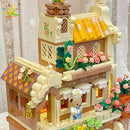 HUIQIBAO 1547PCS City Street View French Vintage Style Bread Bakery Model Building Blocks Architecture House Bricks Toys for Kid