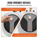 VEVOR Electric Mini-Tank Water Heater 1440W Hot Water Boiler Storage for Kichen Bathroom Restaurant Shelf Wall Floor Mounted