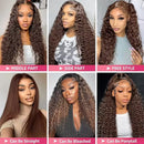 The Mocha Cascade | 36-Inch 220% Density Chocolate Brown HD Lace Front Wig