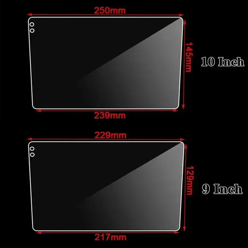 9 10.1 Inch Car Tempered Glass Protective Film Fit For Car Radio Stereo DVD GPS Touch Full LCD Screen Accessories Car Interior