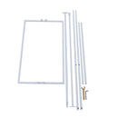 5FT Metal Wedding Arch Stand Rectangle Balloon Frame Backdrop Venue Decor Flower Display Rack for Wedding 155cm Gold/White