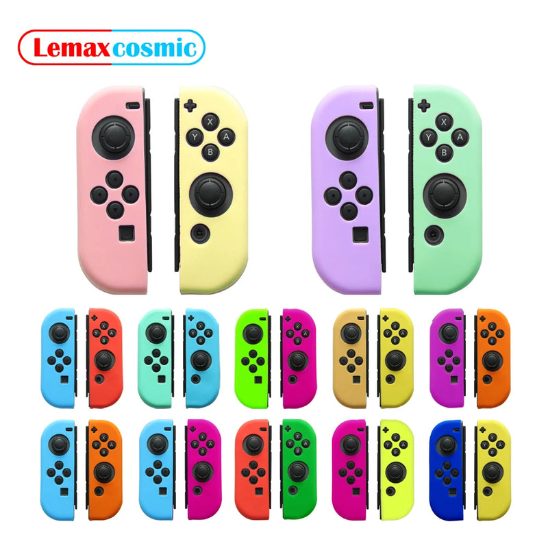 Mixed Color Soft Silicone Grip Protection Case Thumb Stick Cap Joystick Rubber Cover For Nintendo Switch OLED Joy-Con Joycon NS
