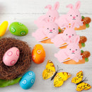 50pcs Easter Bunny Candy Bag Cute Rabbit Lollipop Cards Chocolate Cookie Gift Packaging Box Happy Easter Birthday Party Decor