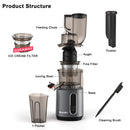The Vital Press | 200W Slow Masticating Cold Press Juicer