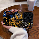 Cool Color Tiger Dragon Pattern Phone Case For iPhone 15 14 13 12 11 Pro Max MiNi X S XR 7 8 Plus Soft Shockproof Bumper Cover