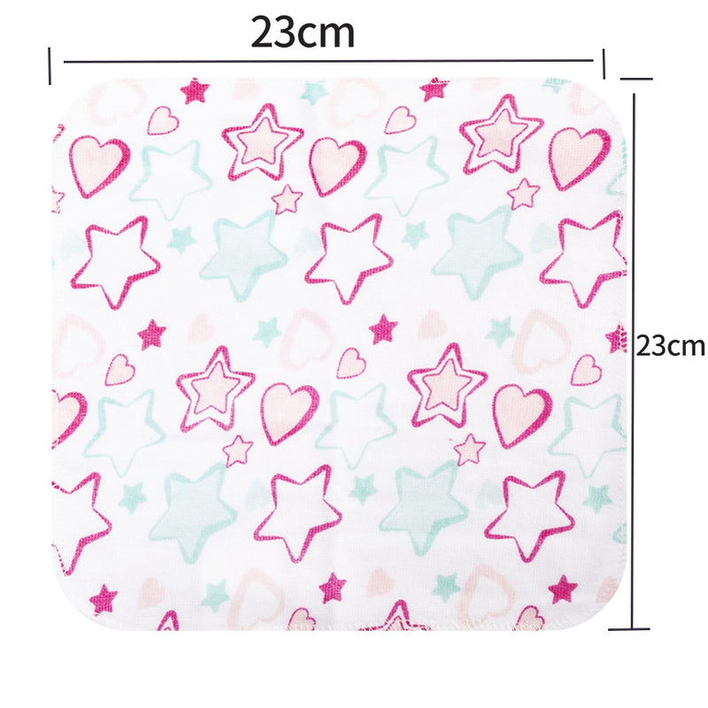 Elinfant 10pcs/set 23x23cm cute cartoon cotton super soft baby towel small square wipes free shipping