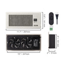 SucceBuy Booster Fan 4x12in Duct Fan 100CFM 10 Adjustable Speeds with LCD Smart Controller for Wall and Floor