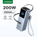 UGREEN Nexode Pro 200W 25000mAh Power Bank Retractable Cables Portable PD External Battery PowerBank for Laptop Fast Charge